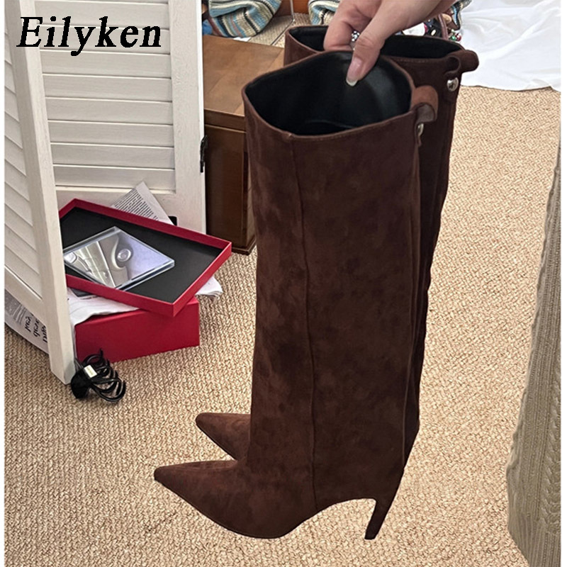 Knee High Boots Women - Eilyken Sexy Thin High Heels Pointed