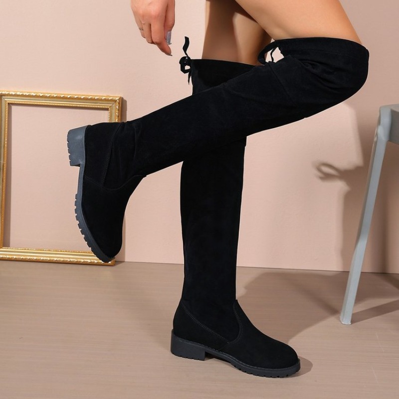 Women Over‑the‑Knee Boots Sued - Sock Boot Women ulasan dan harga