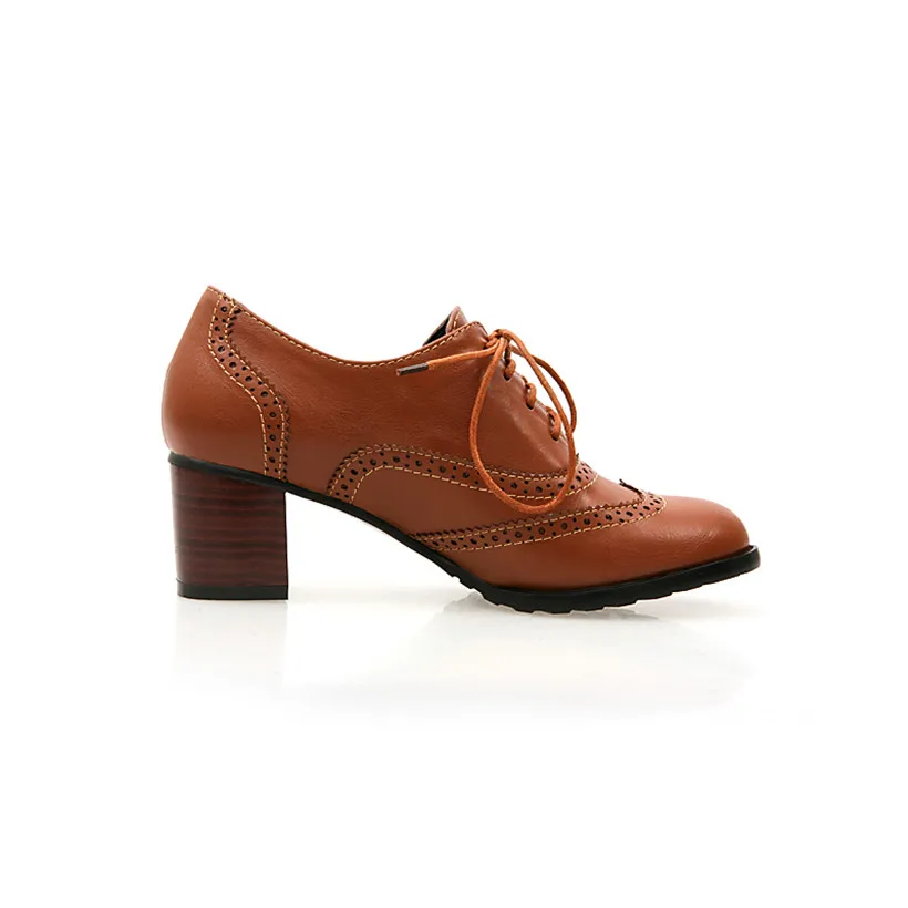 British Women Oxfords High Blo - Oxford Lace Up Women ulasan dan harga