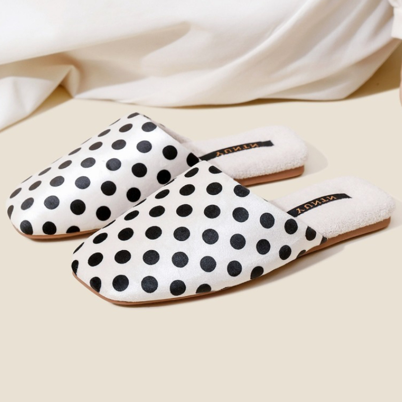 Retro Polka Dot Design Flat Sl - Women'S Shoes Quality ulasan dan harga